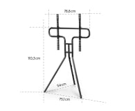 Hama Stojak do TV typu sztaluga VESA 600x400 75" MAX 40 KG czarny - 1516984 - zdjęcie 2